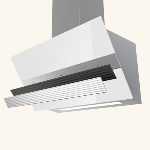 Hotte Cuisine Verticale Silverline Art Verre Blanc 90 Cm