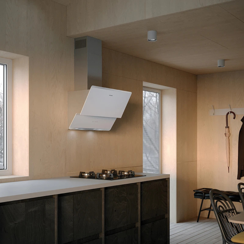 Hotte Cuisine Murale Silverline Faro Blanc 90 Cm