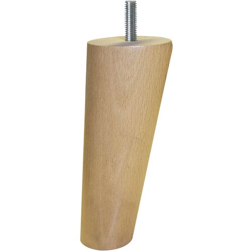 Jeu de 4 pieds hêtre h.14,5 cm DREAMEA FUSEAU ROND incliné vue 3/4