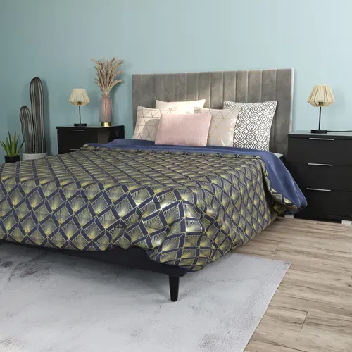 Jeu de 4 pieds noir h.14,5 cm DREAMEA FUSEAU ROND droit vue d'ambiance 1