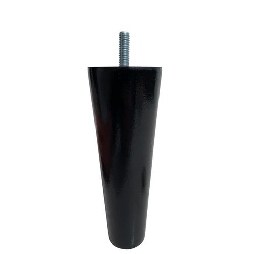 Jeu de 4 pieds noir h.14,5 cm DREAMEA FUSEAU ROND droit vue 3/4