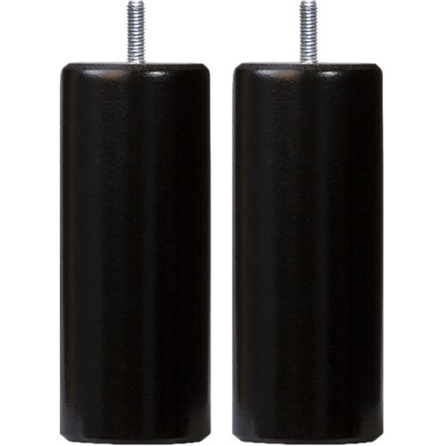 Jeu de 2 pieds noir 14,5 cm DREAMEA CYLINDRE noir vue 3/4