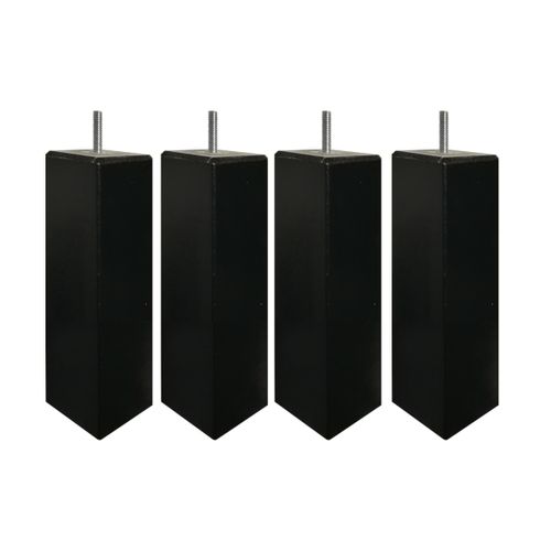 Jeu 4 pieds noir ht.24,5 cm DREAMEA CARRE vue 3/4