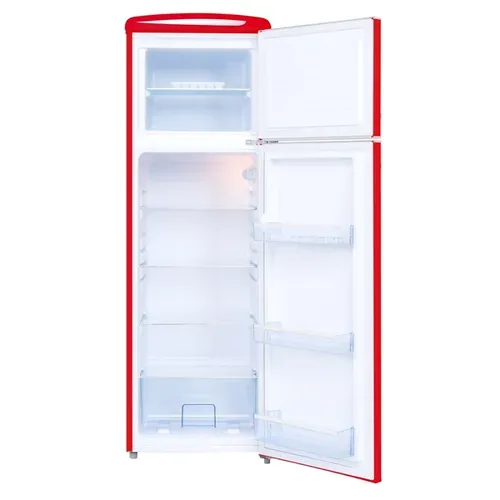 Réfrigérateur Congélateur Combiné L55 Cm 246L - Froid Statique - Rouge - Rfdp246rra++