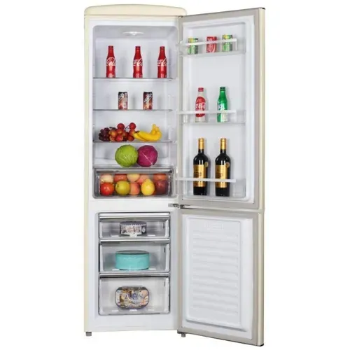 Réfrigérateur Combiné Vintage Crème, 244L, 43dB, Froid Statique - Cb255rc