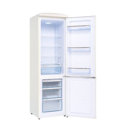 Réfrigérateur Combiné Vintage Crème, 244L, 43dB, Froid Statique - Cb255rc