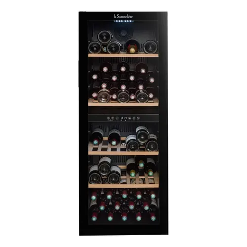 Cave à Vin Double Zone LA SOMMELIERE SLS90DZ 91 Bouteilles vue de face