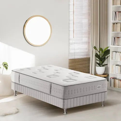 Matelas 90 X 190 Cm Ressorts Ensachés - 24 Cm - Très Ferme - Sw2