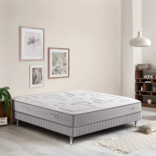 Matelas Ressorts Equilibre 160x200 Cm - Accueil Morphologique - Ressorts Ensachés - 25 Cm - Ferme