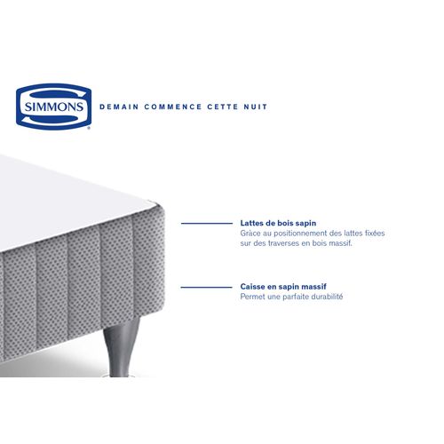 Sommier Tapissier à Lattes Airsom Avec 4 Pieds, 2x90x200