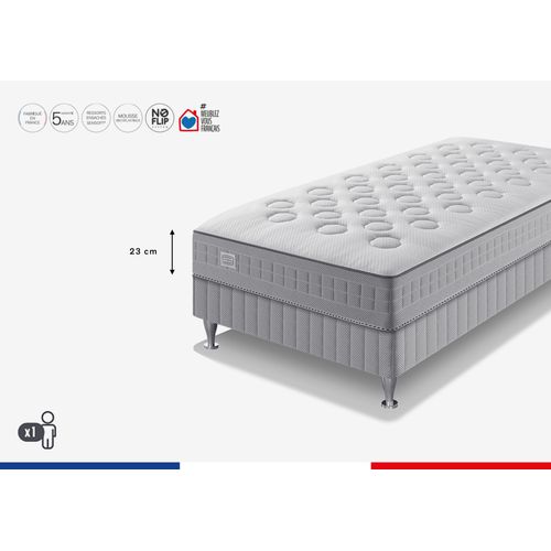 Ens Initial 90x200 Matelas H23 Ressort Ensachés, Ferme, Sommier