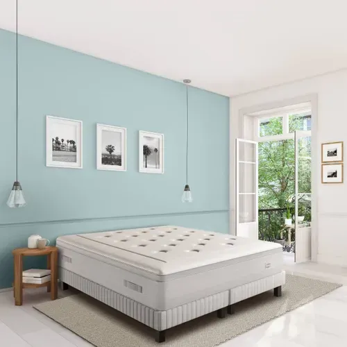 Ensemble Matelas Ressort + Sommier Duo Extension, Accueil Enveloppant 160x200, 29cm D'épaisseur