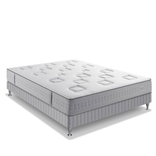 Ens Challenge 140x190 Matelas H24 Ressort Ensachés, Très Ferme, Sommier