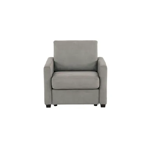 Fauteuil manchettes fines NICARAGUA tissu Apache gris 3