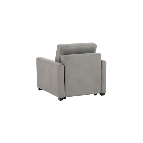 Fauteuil manchettes fines NICARAGUA tissu Apache gris 3