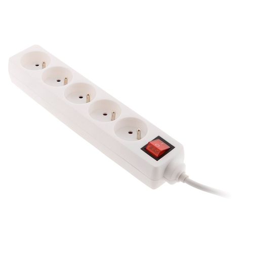 Bloc 5 Prises + Interrupteur + Fiche Extraplate 1m - Zenitech
