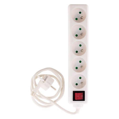 Bloc 5 Prises + Interrupteur + Fiche Extraplate 1m - Zenitech