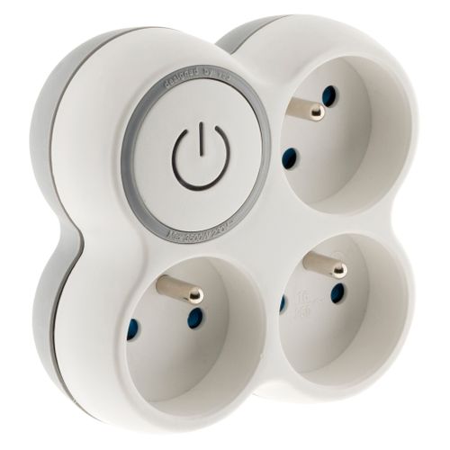 Triplite ZENITECH 3X16A + INTERRUPTEUR vue 3/4