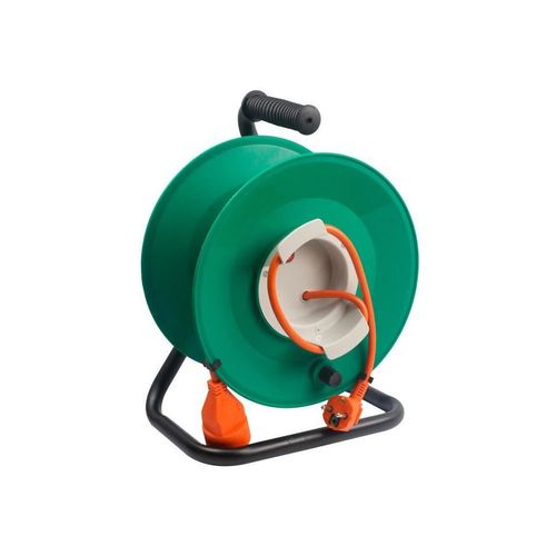 Enrouleur Jardin Vide Précâblé 3g1,5mm² 70cm + Coupe Circuit Noir - Zenitech