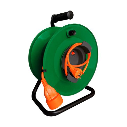 Enrouleur Jardin Vide Précâblé 3g1,5mm² 70cm + Coupe Circuit Noir - Zenitech