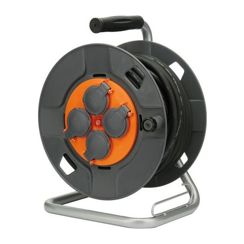 Enrouleur De Chantier Ip44 4 Prises 16a 3g1,5mm² 25m - Orange - Zenitech