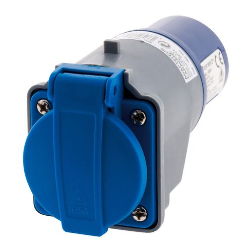 Adaptateur Compact Sans Câble Femelle 16a 2p+t En Mâle Cee17 Pour Camping, Nautisme - Zenitech