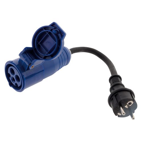 Adaptateur Caravane Femelle Cee17 En Mâle 16a - Bleu - Zenitech
