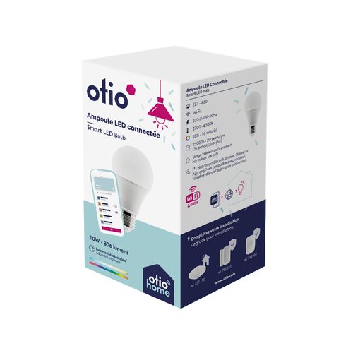 Ampoule Connectée Wifi LED E27 10w Rvb Complet - Otio