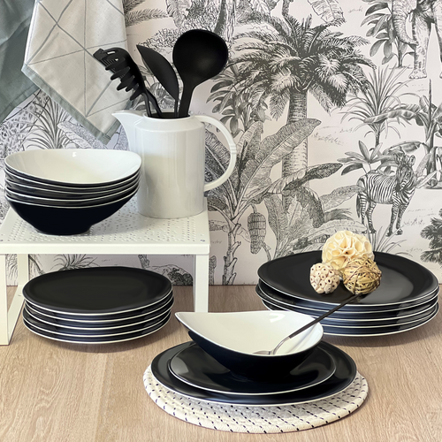 Excelsa Color Cactus Service de vaisselle 18 pièces, porcelaine et