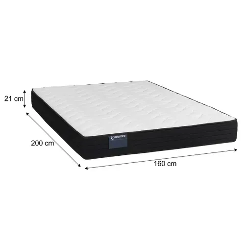 Matelas ressorts 160x200 cm DREAMEA ALPHA 2 ép.21 cm