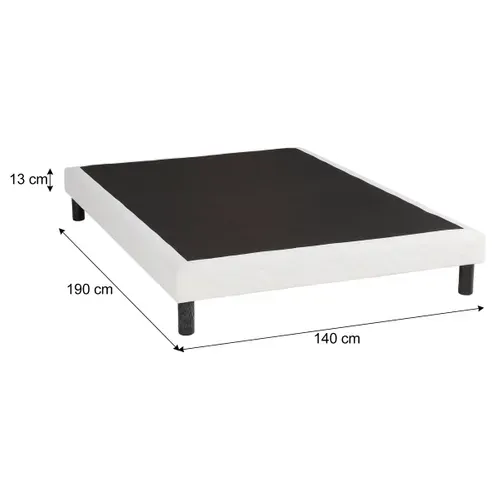 Sommier blanc 140x190 cm DREAMEA SOMMIER FERME 2