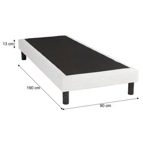 Sommier blanc 90x190 cm DREAMEA SOMMIER FERME 2