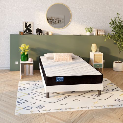 Sommier blanc 120x190 cm DREAMEA SOMMIER FERME 2