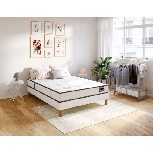 Sommier blanc 160x200 cm DREAMEA SOMMIER FERME 2