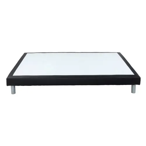 Sommier PU noir 160x200 cm DREAMEA SOMMIER FERME 3 vue de profil