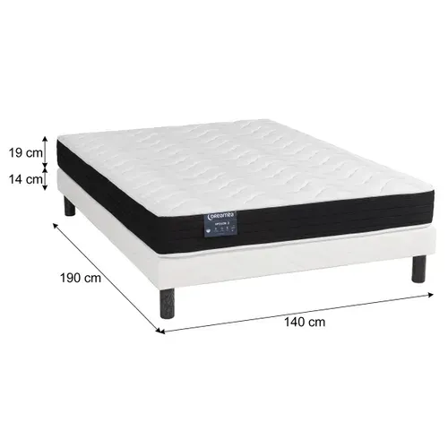 Matelas + sommier 140x190 cm DREAMEA EPSILON 2