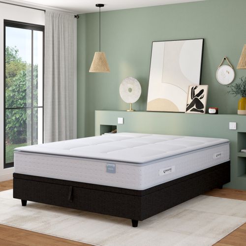 Matelas ressorts 160x200 cm avec mémoire de forme SEQUOIA ép.28 cm