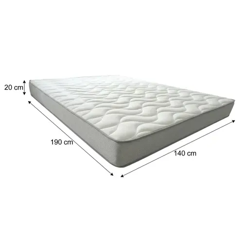 Matelas ressorts 140x190 cm DREAMEA ALPHA 3 ép.20 cm