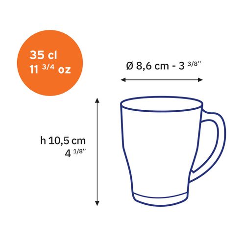 Cosy - Mug En Verre Transparent 35 Cl (lot De 6)
