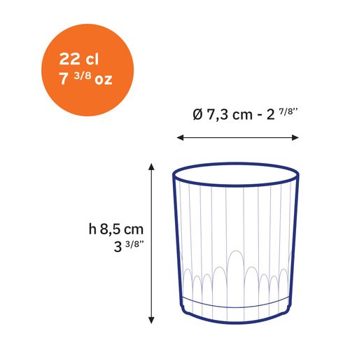 Manhattan - Verre Transparent 22cl (lot De 6)