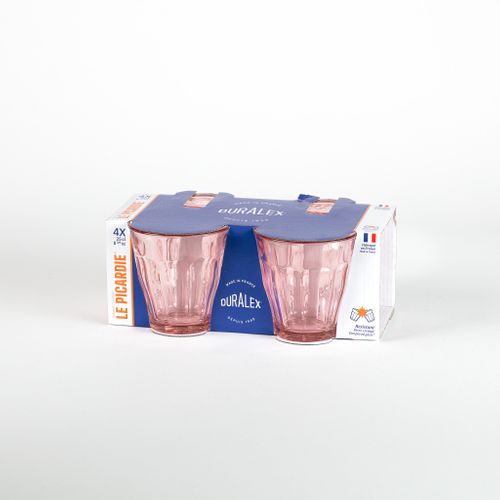 Le Picardie - Verre à Eau - Rose 25cl (lot De 4)
