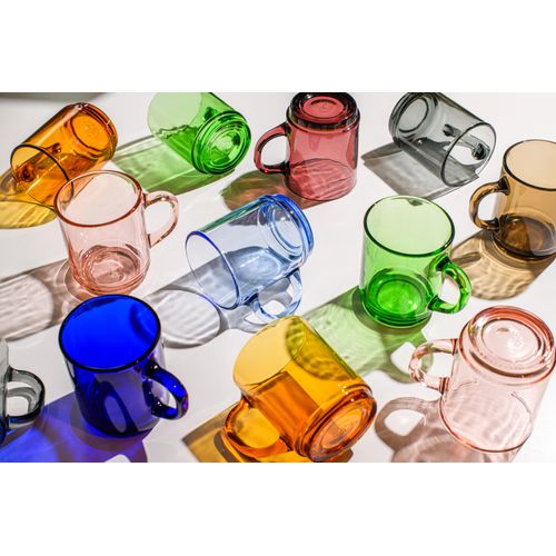 Versailles - Mug En Verre Prune 26 Cl (lot De 6)