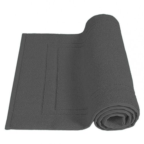 Tapis De Bain 50 X 80 Cm En Coton Couleur Anthracite - 50 X 80 Cm - Anthracite