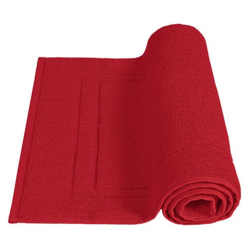 Tapis De Bain 50 X 80 Cm En Coton Couleur Rubis - 50 X 80 Cm - Rubis
