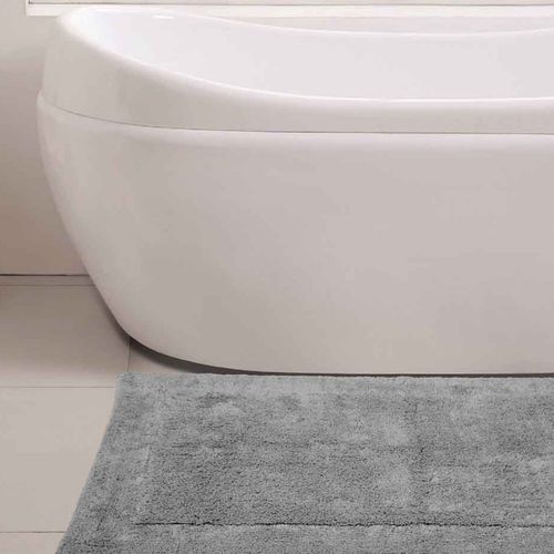 Tapis Doux et épais De Bain Ou D'intérieur 2000 G/m²  60x100 Cm Gris Perle Nuanco