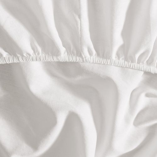 Drap Housse En Coton Bonnet 30 Cm 120x190 Cm Blanc Studio