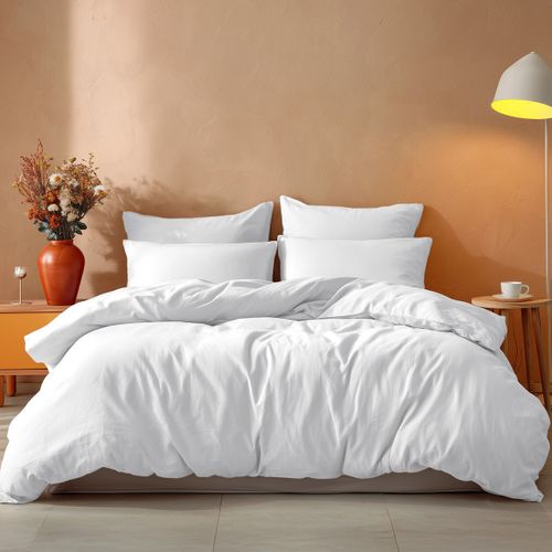 Drap Housse En Coton Bonnet 30 Cm 120x190 Cm Blanc Studio