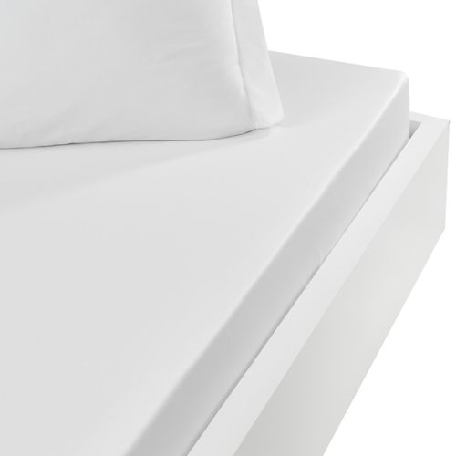 Drap Housse En Coton Bonnet 30 Cm 120x190 Cm Blanc Studio