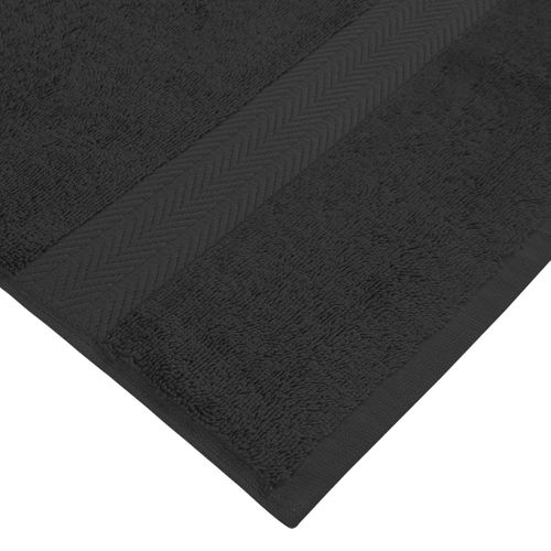 Ensemble De Bain 5 Pièces (1 Drap De Bain + 2 Serviettes De Toilette + 2 Gants) Noir Luxury