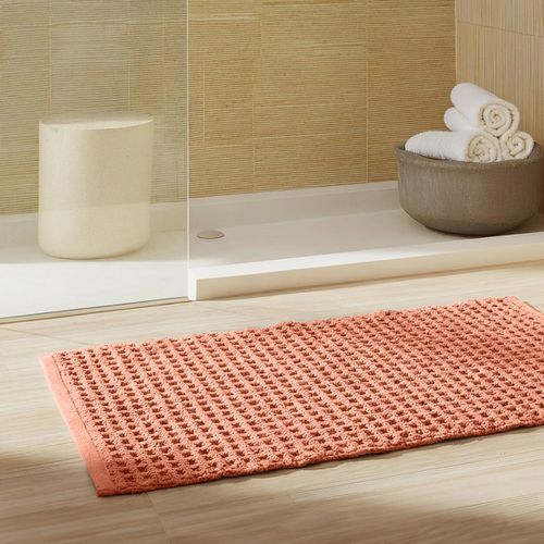 Tapis D'intérieur Ou Salle De Bain En Nid D'abeille  60x100 Cm Rose Thé Waffle